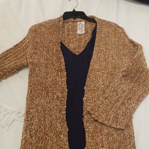 Camel long cardigan